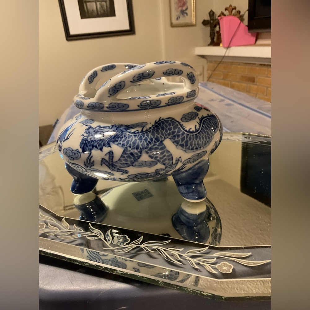 Vintage Chinese Incense Burner Bowl